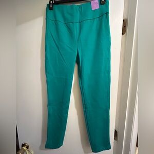 Dear Scarlett New W/Tags Greenish Blue Slim Fit Pull On Slacks, Size Small